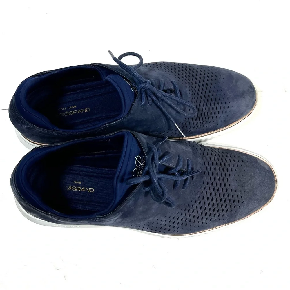 Cole Haan Zerogrand‎ Men's Laser Wing Oxford’s Size 9.5M Blue Leather